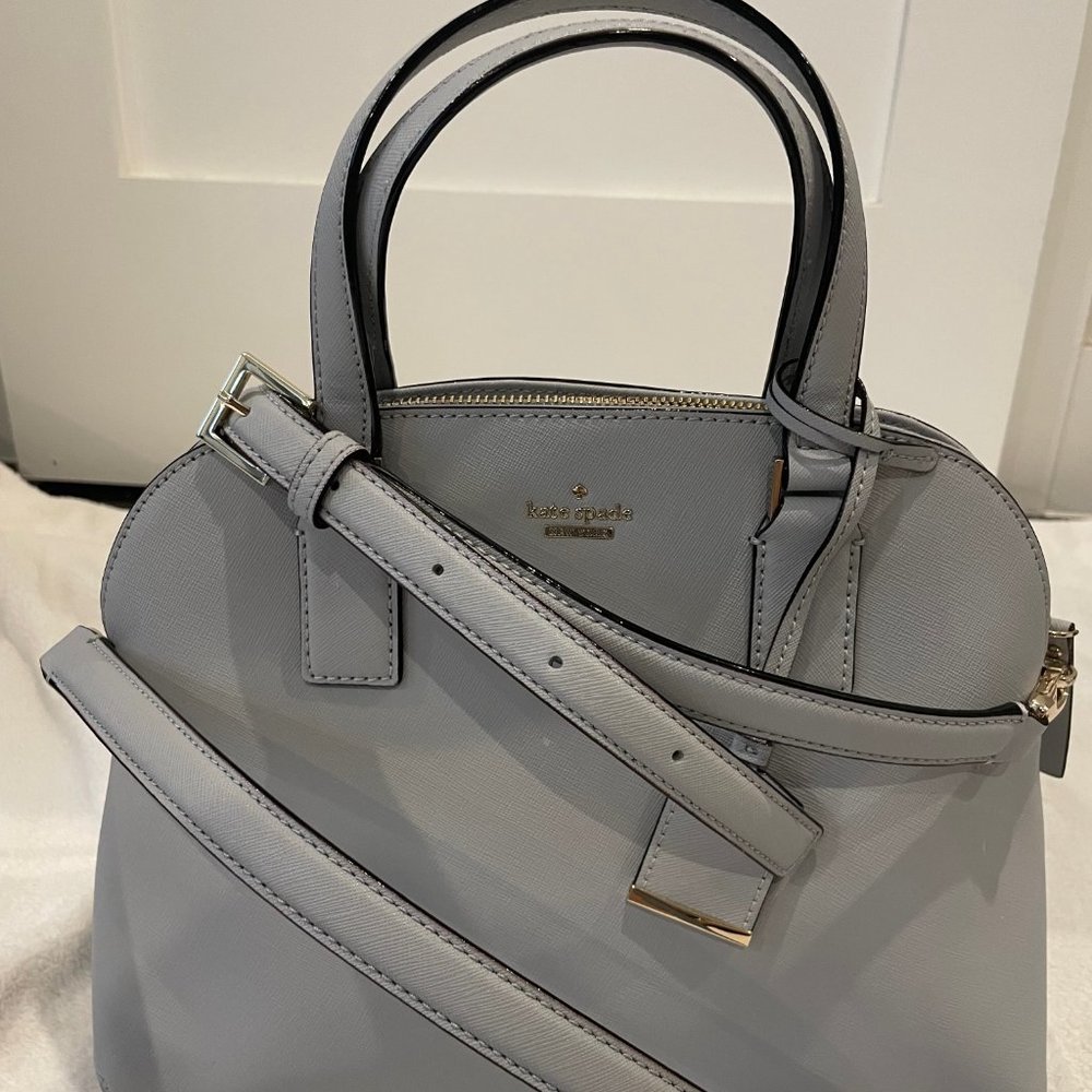 Kate Spade Cameron Street Lottie Women's Satchel Bag in Stony Blue/ Light Grey